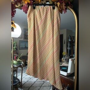 Giorgio Fiorline Polka Dot Highlow Hem Midi Skirt